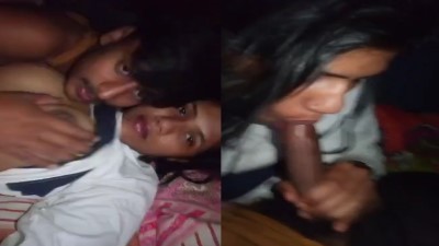 Beautiful couple having oral pleasant sex